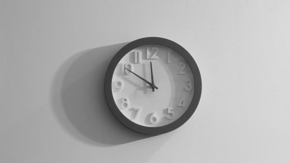 Black and white wall clock